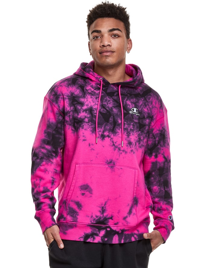 Champion Galaxy Dye Embroidered C & Script Applique - Miesten Pinkki/Mustat Huppari - Suomi 5379146-